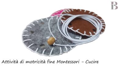 Attività di motricità fine Montessori - Cucire