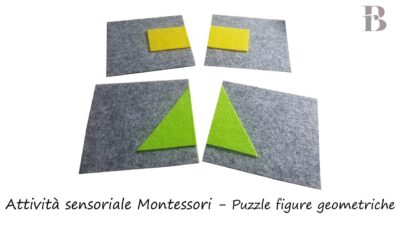 Attività sensoriale Montessori - Puzzle figure geometriche