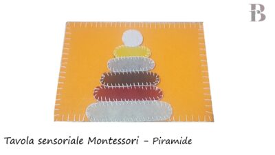 Tavola sensoriale Montessori - Piramide