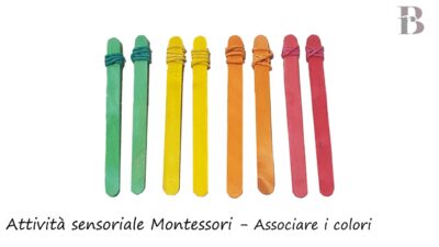 Attività sensoriale Montessori - Associare i colori