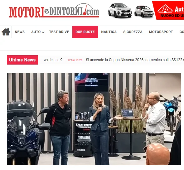 Raffaella Bilotta intervistata durante la presentazione Yamaha